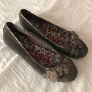 Gray Suede Sperry Topsider Flats